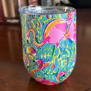 NEW Pink Flamingo Insulated Wine Tumbler